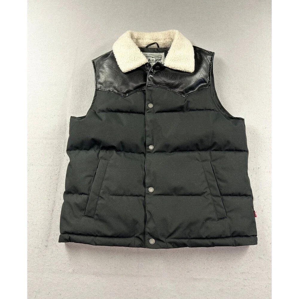 Levi's Men's Out West Mixed Media Puffer Vest